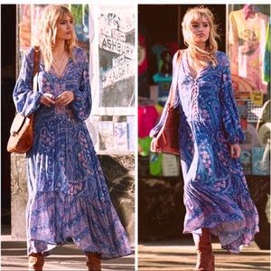 City Light Midi Dress Gown Ruffle Moon